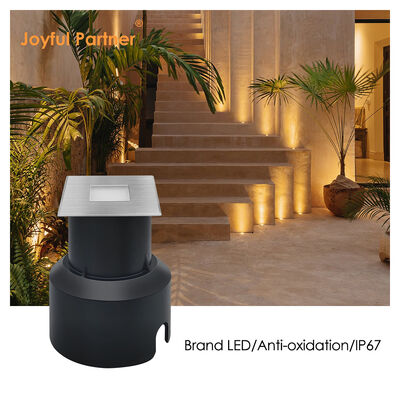 IP67 LED 地下照明 1W 2W 3W 収納式アップライト スクウェアSSカバー