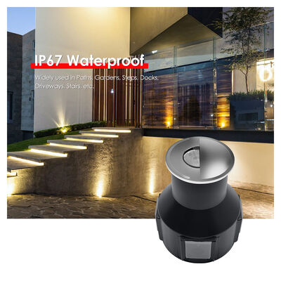 LED 地下灯 3W AC 85-265V 1/2/3/4 面 DIA55MM*H55MM 光学レンズ 0.5M 電源ケーブル付き