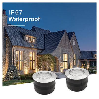 品質  IP67 LED Underground Light 12W 24W 36W DIA185MM RGB3in1 3000K Warm White For Garden Park Plaza 工場