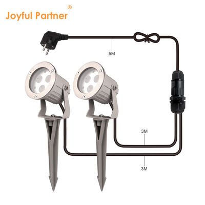 LEDガーデンスポットライト 防水IP65 12V低電圧 0.5メートルケーブル付き グラウンドスパイク