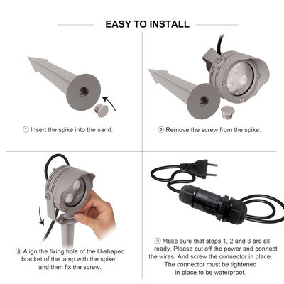 IP65 12V DC ディムニング 装飾型 LED スポットライト アルミニウム 屋外景観ランプ