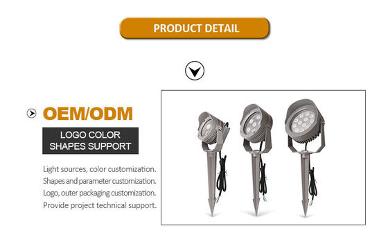 IP65 12V DC ディムニング 装飾型 LED スポットライト アルミニウム 屋外景観ランプ