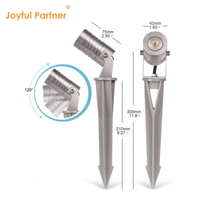 暖かい白 3W 屋外 スパイクスポットライト IP65 LED 景観 庭園 庭灯