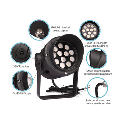 高明るさ 丸型 屋外 RGB LED スポットライト IP65 LED 景観樹