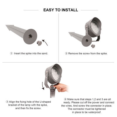 DMX512 色とりどりの屋外LEDツリーライト 12W 24W 36W IP65 Rgb スパイクライト