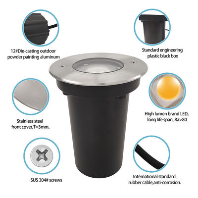 6W 屋外LED地下灯 IP67 12V DC低電圧地下灯