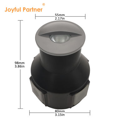 片側通行ミニLED埋込ライト DC 24V ステンレス鋼316 フロストガラス 半シェーディングカバー