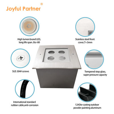 屋外庭園内地灯 原CREE/OSRAM LED 12V DC24V 4W 8W ステンレス鋼カバー