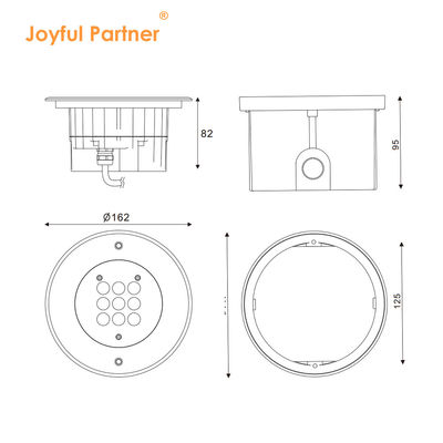 防水 敷地内 アップライト アルミニウム ハウシング 3500K ホットホワイト DIA162MM 2年保証