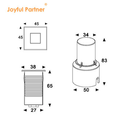 ステンレス・スティール・インセッテッド・スモール・デッキ照明 1W 2W 3W LED地下ランプ