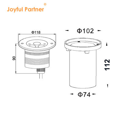 地下LED駐車灯 3W 6W 9W COB 地下室外道路灯