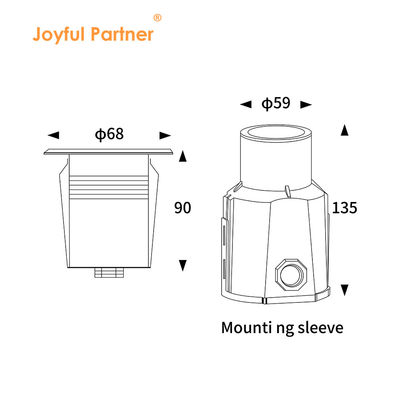 プール水中ライト ミニ埋込型 1W 2W LED IP68 3000K 単色 12V/24V DC 電圧