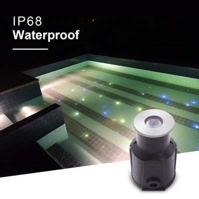 ミニ 収納式 1W 2W LED 地下プールライト IP68 3000k 12V / 24V DC
