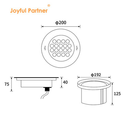 316ステンレス鋼 RGBW 水下灯 4 In 1 40W DC24V LED スイミングプールライト