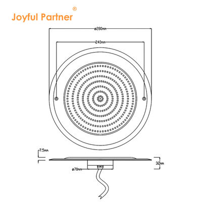 IP68 LED PAR56 プールライト RGB 色変更 12VDC AC 35W DIA 280mm SMD2835 432個 カラーパッケージ付き