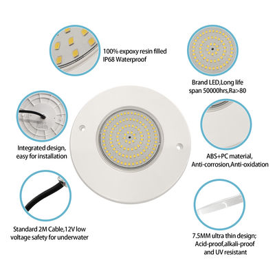 水中のLEDプールライト PAR56 AC12V 超薄H=7.5mm 10W 18W 25W 35W RF リモコン