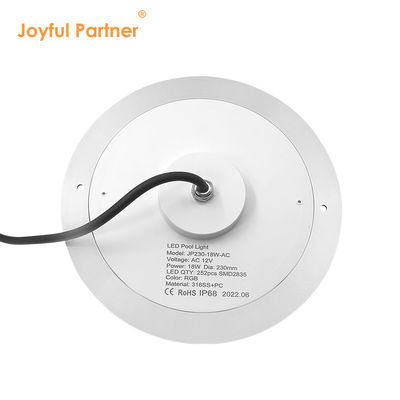 RGBプールライト IP68 DC12V 18W 25W 35W LED DIA230MM SMD2835 324pcs