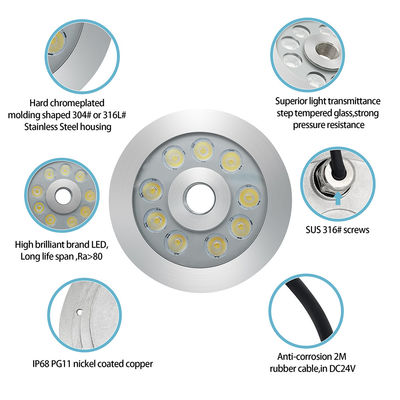 27W 3 in 1 RGB LED フォントライト 商業用広場用ステンレス鋼