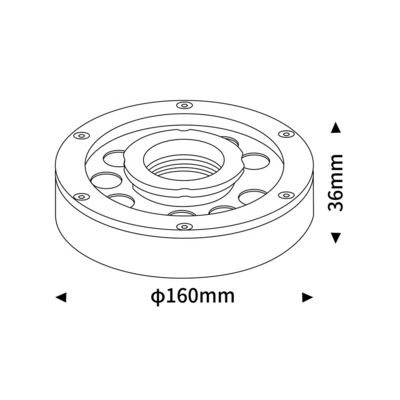 潜水式噴水ノズルのリングライト