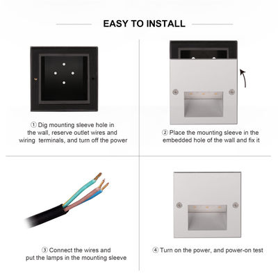 高電圧 LED 入り口 ステップライト IP65 防水 屋外壁灯