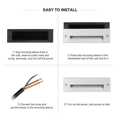IP65 3W 5W LED 入り壁ライト 階段の隅のためのステップ線形照明