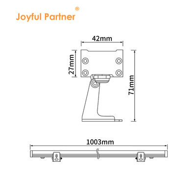 アルミ色 18W LED ウォール 洗濯機 ライト 屋外 防水 線形 ライト