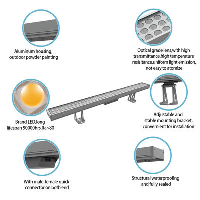 屋外フロント LED 壁洗浄機ライト 2700K - 6000K 建築装飾 LED ライト