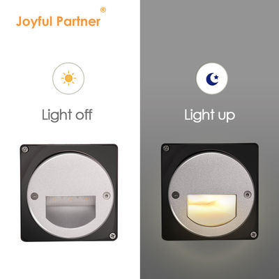 アリミニアム 屋外 LED ステップライト IP65 丸いカバー 方形 スリーブ 壁階段