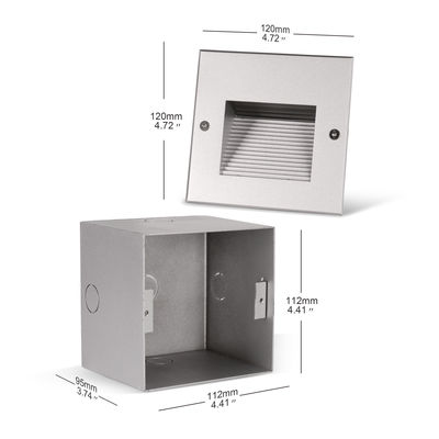 スクウェア アルミ 階段 ライト 3W DC24V スタイリッシュなインテリアのためのアルミ素材