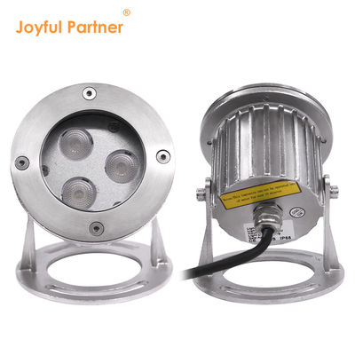 IP68 RGB LED 水中のスポットライト ステンレス鋼 316L DC24v 3*2w LED 暖かい白色 固定ベース