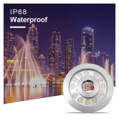 高功率LED噴水灯 IP68 ステンレス鋼 中央の穴