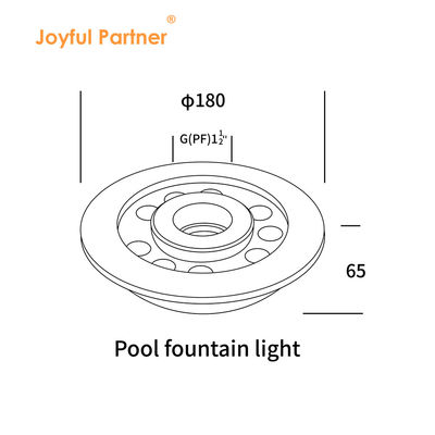 IP68 LED 噴水灯 36W ステンレス鋼 3 In 1 RGB 水中の光