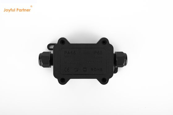 ブラック IP68 急速接続 24A 450VAC 防水接続ボックス 2ピン