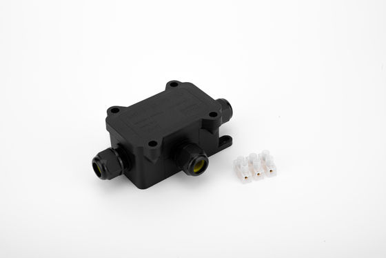 防水ケーブル接続ボックス H型 3 Way プラスチック 黒色 クイックターミナル