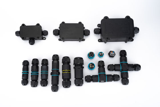 防水ケーブル接続ボックス H型 3 Way プラスチック 黒色 クイックターミナル