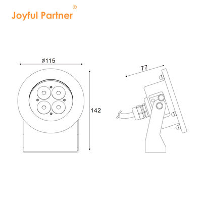 LED水中スポットライト IP68 RGBW 4In1 調節可能なスタンドでカラフル RoHS 認証