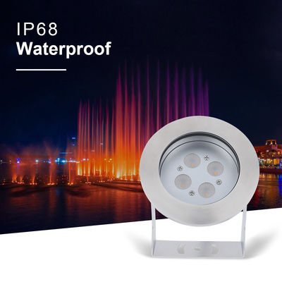 RGBW 4 In 1 LED 水中スポットライト IP68 色彩豊かな噴水スポットライト