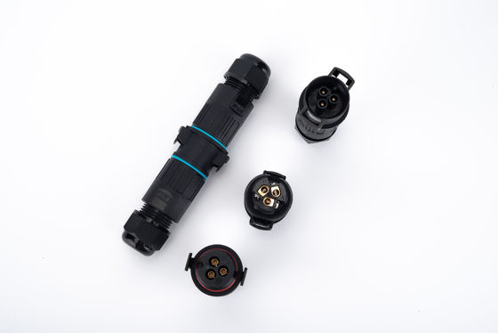 新世代防塵 IP68 防水クイックコネクタ 配線用 2方向 3芯 屋外電気