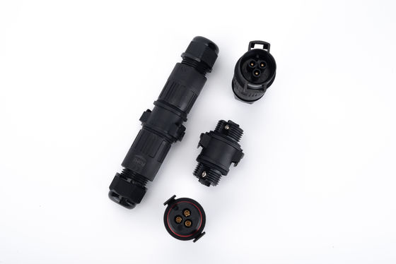 M19 3ピン電気 IP68 急速接続 2 方向 屋外拡張コード接続