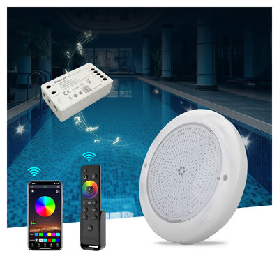 LEDプールライト 水下水泳灯 RGB 230mm 18W 表面マウント IP68 DC12V 3000K