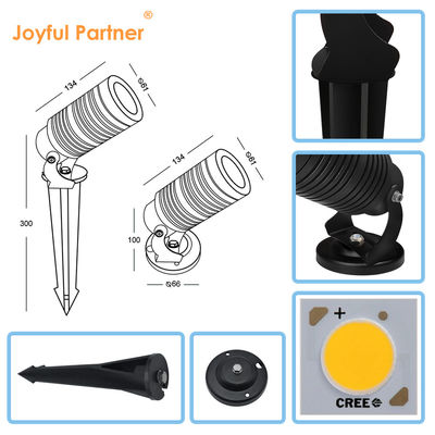 14W LED IP65 景観路線 芝生ランプ 調整可能な屋外スポット 庭 スパイクライト