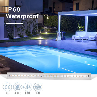 水中の線形プールランプ IP68 48W RGBステンレス鋼 316