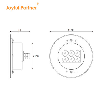 新着品 IP68 防水ステンレス鋼 316L 潜水プールライト 6W ホワイト LED 潜水ランプ
