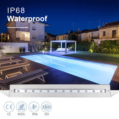 高品質の長方形 明るい不対称光線 IP68 SS316L 水中の光線壁洗浄機 LEDプールライト