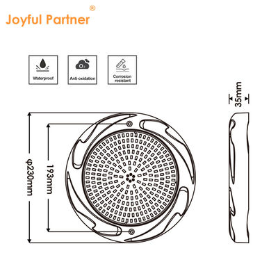 水中プール 照明 表面上 樹脂 充填 IP68 AC12V ABS+PC RGBW SMD2835