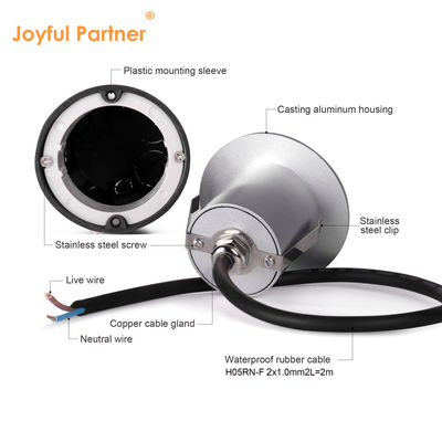 12VDC / 24VDC モダン 鋳型 アルミ 住宅 丸い形 IP65 庭 外壁ライト