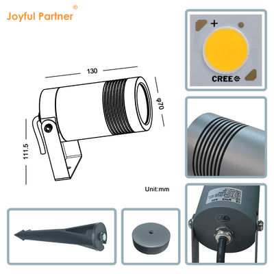 冷たい白色の屋外景観照明