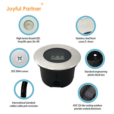 屋外 LED デッキ照明 IP67 フルカスタマイズ 拡散強化ガラス DC24V ガーデン パス用