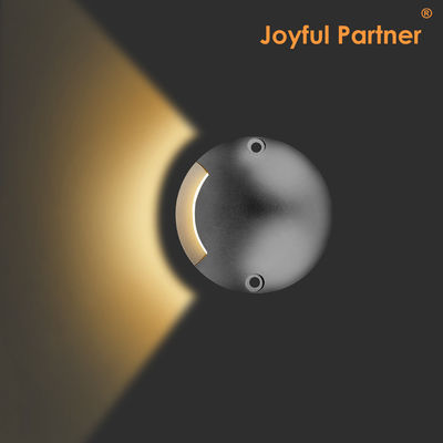 抗UVアンロイドDC12v アルミボディ 1.2W ホワイトカバー 収納されたステップライト 純アルミ6063ハウジング