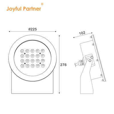 LED水中スポットライト 40Wステンレス鋼 316 IP68 ホットホワイト 単色